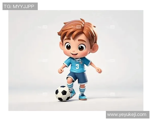 可爱Q版足球明星插画展现球场风采与激情的创意艺术作品